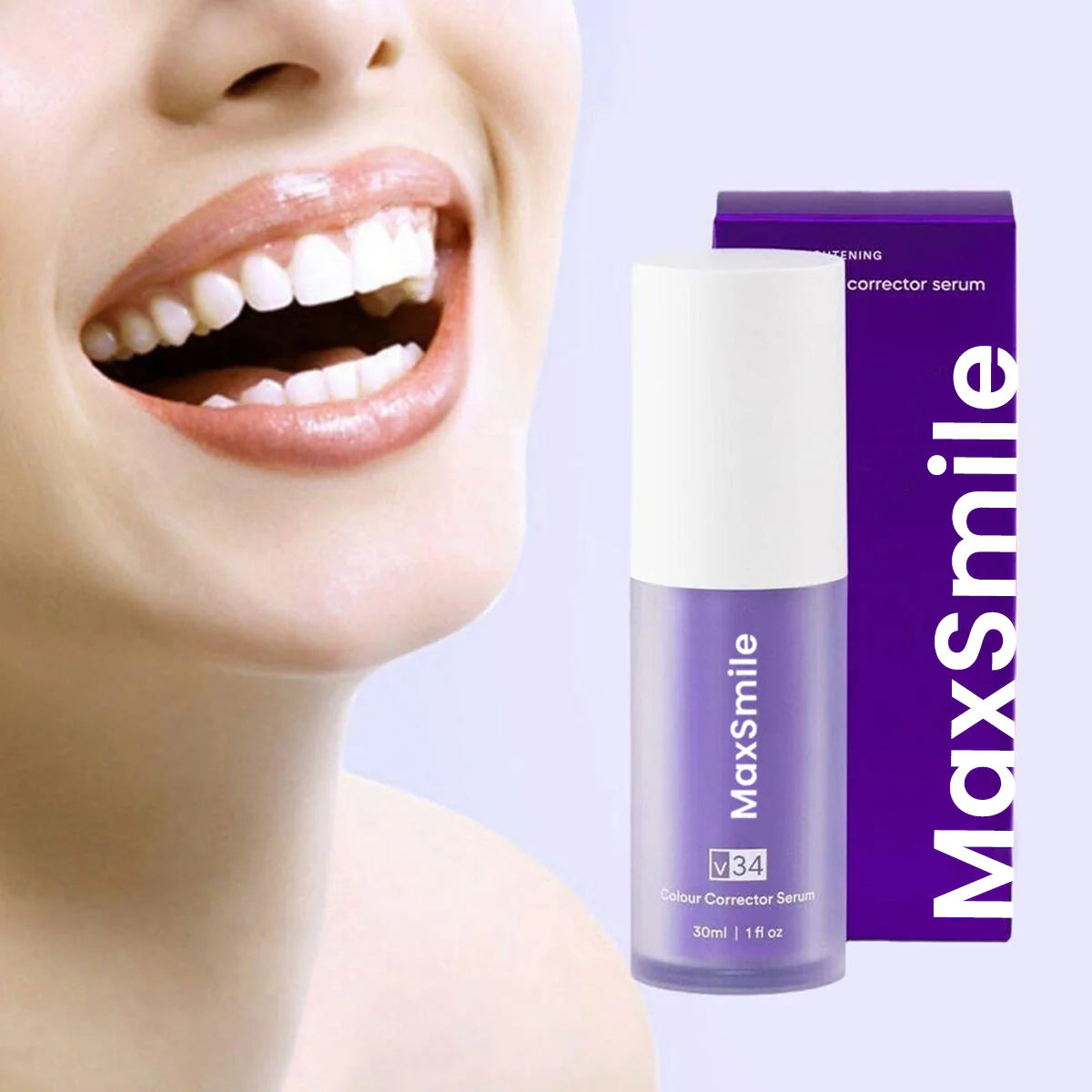 MaxSmile Teeth Color Corrector Purple Teeth Whitening Serum