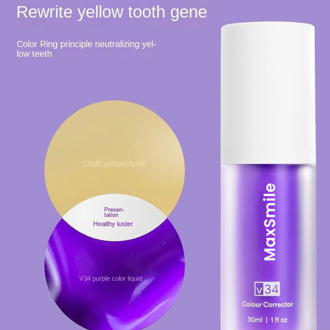 MaxSmile Teeth Color Corrector Purple Teeth Whitening Serum